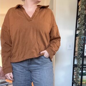 Madewell Oversized Polo Sweatshirt